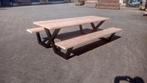 picknicktafel met verzinkt en zwart gecoat onderstel, Ophalen, Gebruikt, Rechthoekig