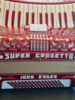 SUPER CROSETTO Accordeon 80 bas Waaierklavier.2-korig, 2 reg, Muziek en Instrumenten, Ophalen of Verzenden, Gebruikt, 80-bas, Overige merken