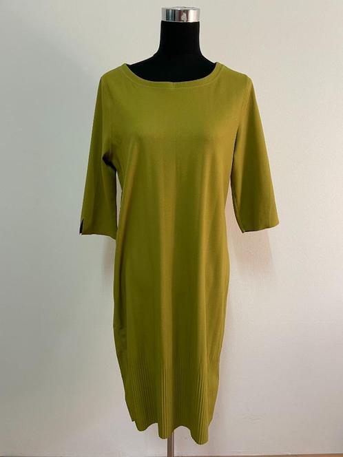 J298 - Appelgroen Lizzy & Coco (L&C) jurk maat L (1), Kleding | Dames, Jurken, Zo goed als nieuw, Maat 38/40 (M), Onder de knie