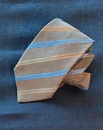 Altio zijden stropdas beige met streep Repp, Beige, Ophalen of Verzenden, Met patroon, Altio