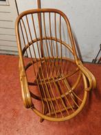 Rotan Fauteuil / Stoel vintage rotan, Ophalen, Gebruikt, Bruin, Vintage