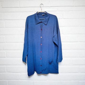 Ulla Popken Vest Maat 46/48 Blauw Gebreid Polo beschikbaar voor biedingen