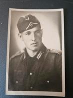 1x100%wo2orig postkaart foto duitse soldaat schuitje beschr, Verzamelen, Ophalen of Verzenden, Landmacht, Duitsland, Foto of Poster