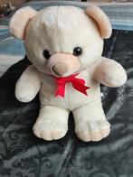 Grote Witte Teddybeer met Strik, Ophalen of Verzenden, Gebruikt, Beer
