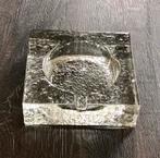 Vintage Design glazen Asbak ijsglas 10x10x3 cm, Verzamelen, Ophalen of Verzenden, Zo goed als nieuw, Asbak