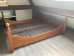 Bedframe 180x200 cm Auping spiraalbodem, Ophalen, Bruin, Tweepersoons, Zo goed als nieuw