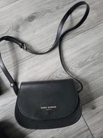 Elegante zwarte Isabel Bernard schoudertasje, echt leer., Ophalen of Verzenden, Zo goed als nieuw, Zwart, Schoudertasje