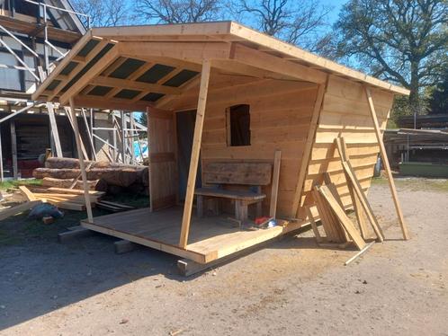 Uniek Houten Tuinhuisje met Veranda - Nieuw!, Tuin en Terras, Tuinhuizen, Nieuw, Tuinhuis, Hout, 250 tot 500 cm, 200 tot 400 cm