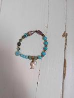 Armband met vis bedel, Sieraden, Tassen en Uiterlijk, Armbanden, Ophalen of Verzenden, Zo goed als nieuw, Blauw, Met bedels of kralen