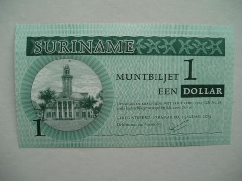 1148. Suriname, 1 dollar 2004 UNC., Postzegels en Munten, Bankbiljetten | Amerika, Los biljet, Zuid-Amerika, Verzenden