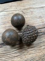 Decoratieve stenen ballen en eikel, Ophalen, Gebruikt