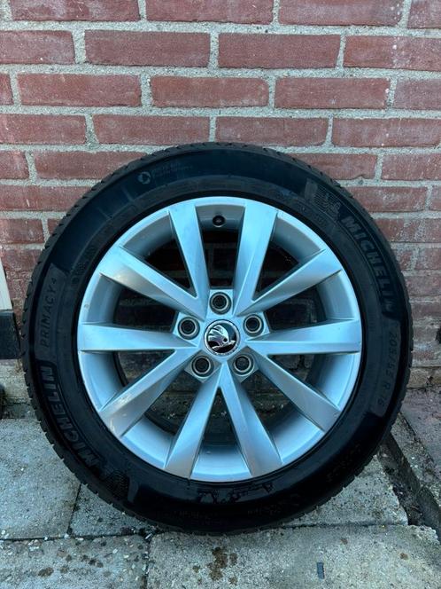 Set Michelin zomerbanden op Skoda velg 205/55 R16, Auto-onderdelen, Banden en Velgen, Band(en), Zomerbanden, 16 inch, 205 mm, Ophalen