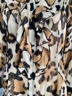 H382 Fifilles Paris maat 38=M lange blouse tuniek top bruin, Kleding | Dames, Maat 38/40 (M), Beige, Ophalen of Verzenden, Zo goed als nieuw