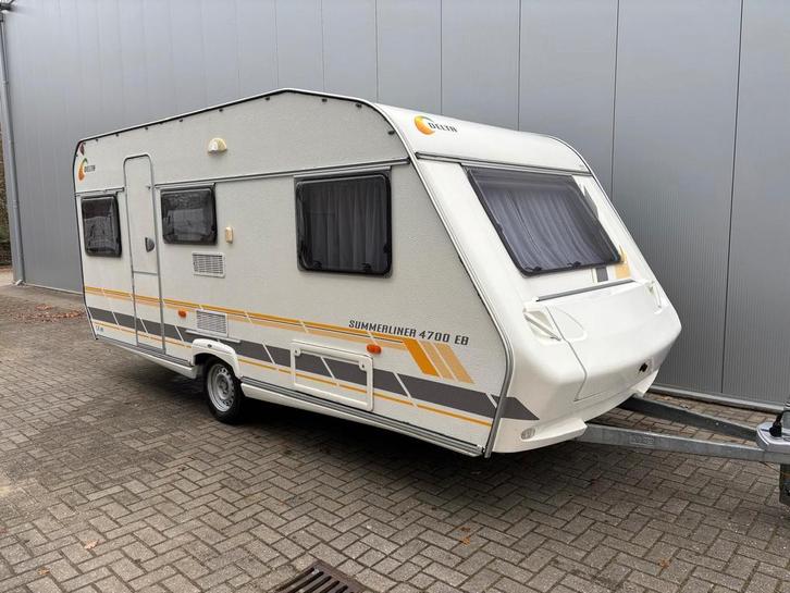 Delta chateau 470 summerliner 4700 EB, Caravans en Kamperen, Caravans, Bedrijf, tot en met 4, 1000 - 1250 kg, Standaardzit, Delta