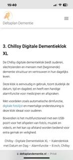 Digitale dementie klok, Huis en Inrichting, Woonaccessoires | Klokken, Staande klok, Ophalen of Verzenden, Zo goed als nieuw, Digitaal