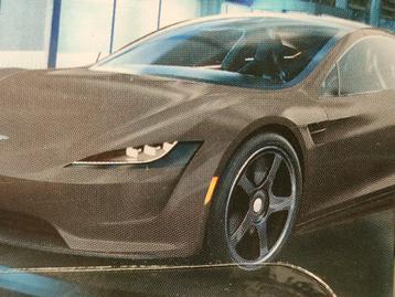 2017 Tesla Roadster zwart Match Box 1:64 beschikbaar voor biedingen