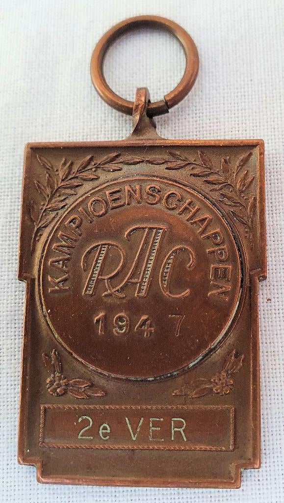 Prijsplaquette RAC kampioenschappen 1947, Verzenden, Zo goed als nieuw, Poster, Plaatje of Sticker