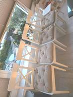 Ikea Ingolf wit houten stoelen 4x + 1 kinderzitje, Ophalen, Gebruikt, Wit, Vier