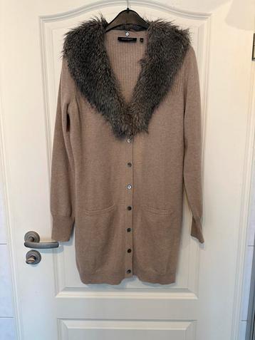 Mark Adam Cashmere Vest met Bontkraag - Maat M beschikbaar voor biedingen