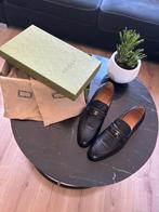 Gucci leren loafers, heren, Kleding | Heren, Schoenen, Ophalen of Verzenden, Zo goed als nieuw, Zwart, Loafers