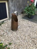 koperen kolenkit met delfsblauwe handvatten. messingvoet, Tuin en Terras, Ophalen of Verzenden, Gebruikt