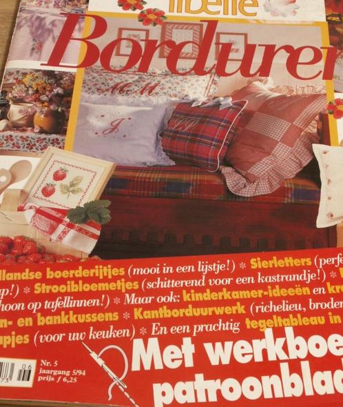 Libelle borduren boerderijen, sierletters, strooibloempjes,, Hobby en Vrije tijd, Borduren en Borduurmachines, Zo goed als nieuw