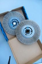 Ronde staalborstel ø 180 mm geschikt voor edelstaal (INOX), Ophalen of Verzenden, Nieuw, Minder dan 700 watt, Werkbankslijpmachine