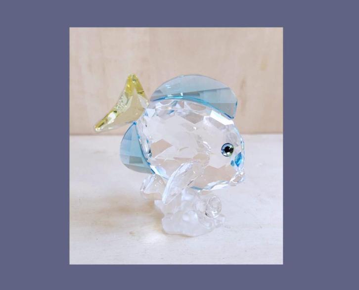 Swarovski Doktersvis kleur met doos, omdoos en certificaat, Verzamelen, Swarovski, Zo goed als nieuw, Figuurtje, Ophalen of Verzenden
