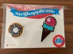 Twee nieuwe strijkapplicaties donut en ijsje, Hobby en Vrije tijd, Ophalen of Verzenden, Nieuw, Overige applicaties