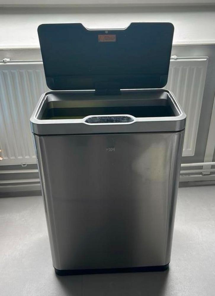 EKO Prullenbak, Huis en Inrichting, Woonaccessoires | Prullenbakken, Gebruikt, Rvs, Minder dan 50 cm, 40 liter of meer, Ophalen of Verzenden