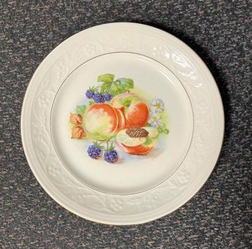 sierbord wandbord FRUIT - Regout - Perzikken Bramen beschikbaar voor biedingen