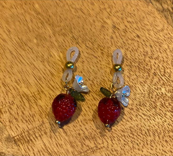 Aardbei Tepelhangers - Verstelbaar, Sieraden, Tassen en Uiterlijk, Overige Accessoires, Nieuw, Verzenden