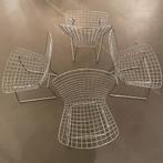 Draadstoelen vintage jaren chroom bertoia stijl, Ophalen, ., 2de hands, Zo goed als nieuw