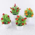 Kunst Fruitboom Inclusief Pot / Kunstbloem Kunstplant Peper, Verzenden, Nieuw