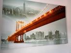 Wanddecoratie New York - Manhattan Bridge, Ophalen, 50 tot 75 cm, Nieuw, Print