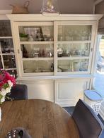 Mooie vitrinekast met schuifdeuren, Ophalen, 150 tot 200 cm, 150 tot 200 cm, Glas