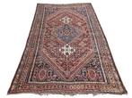 Handmade Persian wool Antique Qashqai carpet 144x218cm, Gebruikt, 100 tot 150 cm, 200 cm of meer, Ophalen of Verzenden