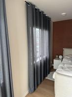 Grijze ring gordijnen lichtdoorlatend, Huis en Inrichting, Stoffering | Gordijnen en Lamellen, Ophalen, Zo goed als nieuw, 100 tot 150 cm