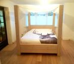 Stoer en robuust houten Hemelbed tweepersoons, Huis en Inrichting, Ophalen, 210 cm, Tweepersoons, Zo goed als nieuw