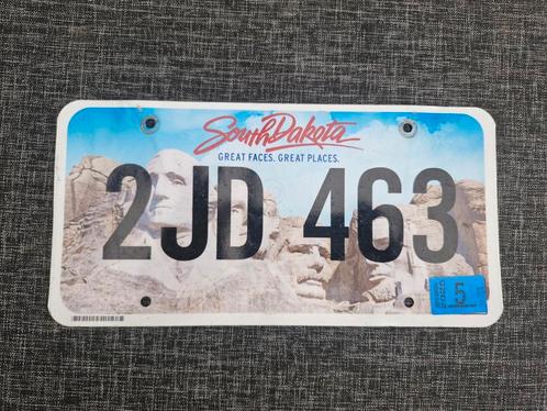 Kentekenplaat South Dakota USA Nummerbord Nummerplaat Licens, Verzamelen, Automerken, Motoren en Formule 1, Gebruikt, Auto's, Ophalen of Verzenden