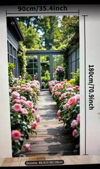 Deur Banner Rozenpad 90x180cm, Minder dan 50 cm, Nieuw, Ophalen of Verzenden, Foto of Poster