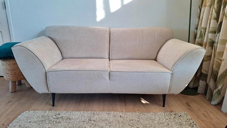 2-zits Montèl bank wit/ecru stof, zgan (febr.'24),180x78x87, Huis en Inrichting, Banken | Bankstellen, Zo goed als nieuw, Tweepersoons