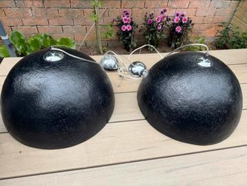 2x hanglampen - zwart en goud - +-50cm beschikbaar voor biedingen