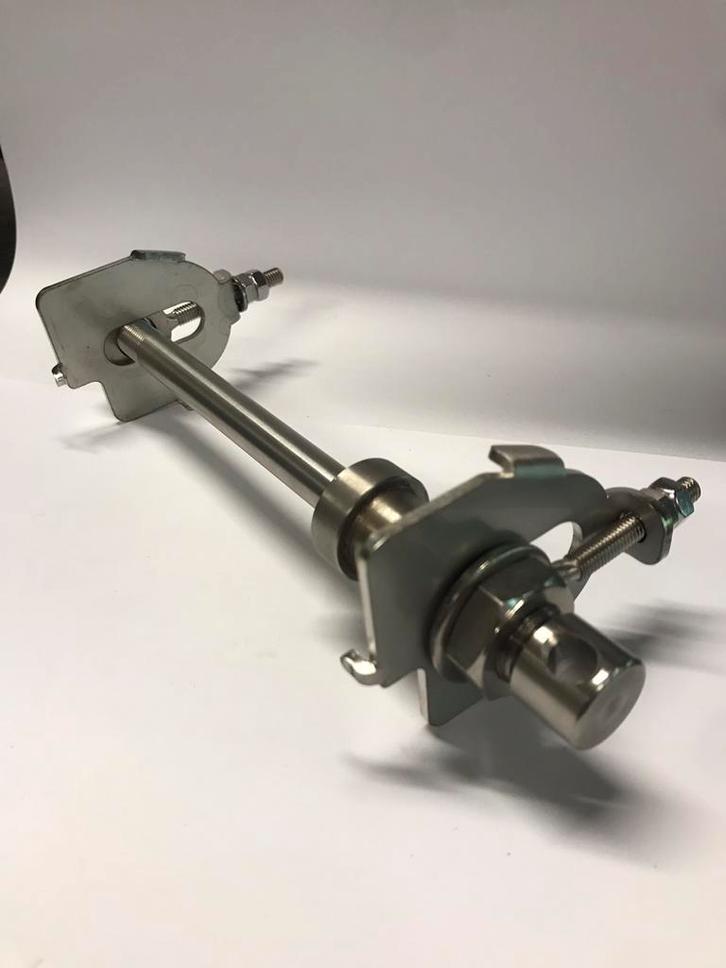 RVS Kreidler assen kettingspanners en holle as (wiel - blok), Fietsen en Brommers, Brommeronderdelen | Kreidler, Blok, Ophalen of Verzenden