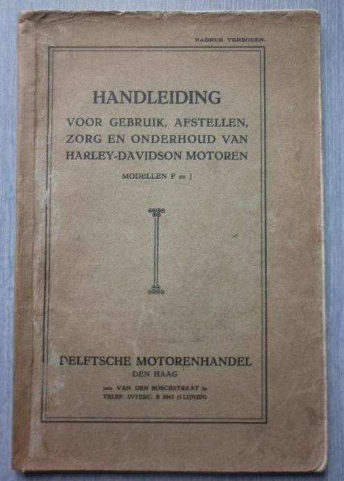 Harley Davidson F en J model handleiding, Motoren, Handleidingen en Instructieboekjes, Harley-Davidson of Buell, Verzenden