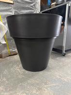 Grote antraciet polystone bloempot voor bomen, Overige materialen, 40 cm of meer, Rond, Ophalen of Verzenden