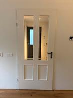 Mooie opdekdeur met facet geslepen glas, Doe-het-zelf en Verbouw, Deuren en Horren, Ophalen, Gebruikt, 80 tot 100 cm, Binnendeur