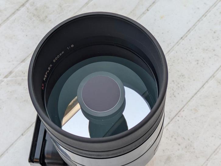 Minolta/Sony 500 mm autofocus spiegel objectief met LA-EA4, Audio, Tv en Foto, Fotografie | Lenzen en Objectieven, Gebruikt, Telelens