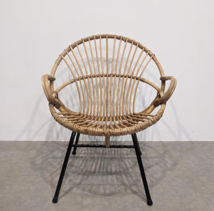 Vintage Stoel van bamboe, Antiek en Kunst, Antiek | Meubels | Stoelen en Banken, Ophalen