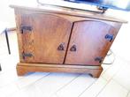 Eiken tv kastje met 2 deurtjes, Ophalen, Gebruikt, Eikenhout, 50 tot 100 cm